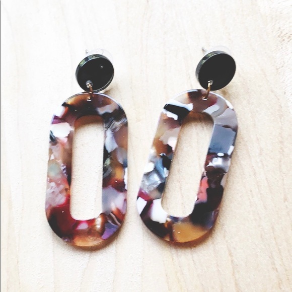 boutique Jewelry - Sale Preview | Acrylic Acetate Earth Tone Earrings